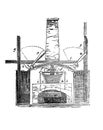 WusterÃ¢â¬â¢s steam engine in the old book the Forces of nature in their application, by M. Khan, 1865, St. Petersburg